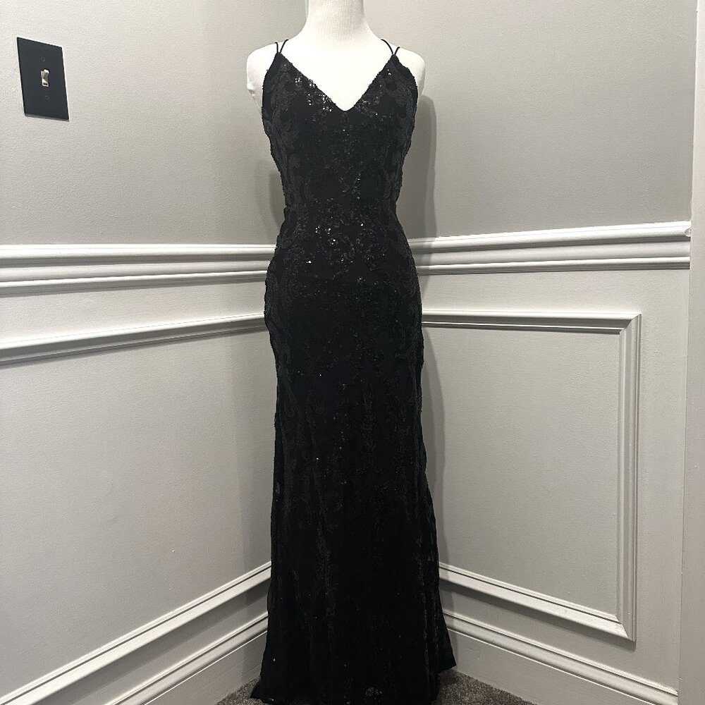 Black Sequin Formal Gown